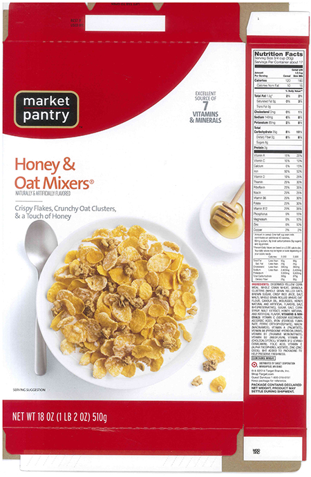 Gilster - Mary Lee Corp. Issues an Allergen Alert for Undeclared Almonds in Market Pantry Honey & Oat Mixers Ready to Eat Cereal